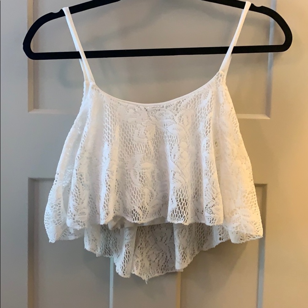 White Lace Tube Top